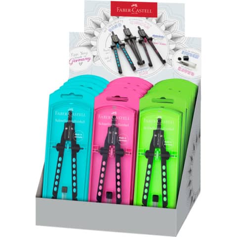 Espositore 15 balaustroni Faber-Castell Factory Neon colori assortiti 174355